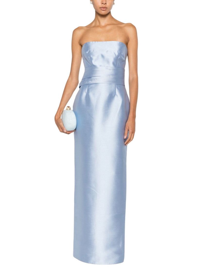 Blue Strapless Maxi Dress 2
