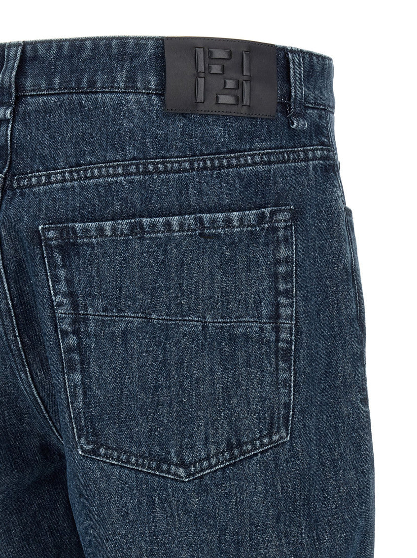 Blue High Rise Jeans 4