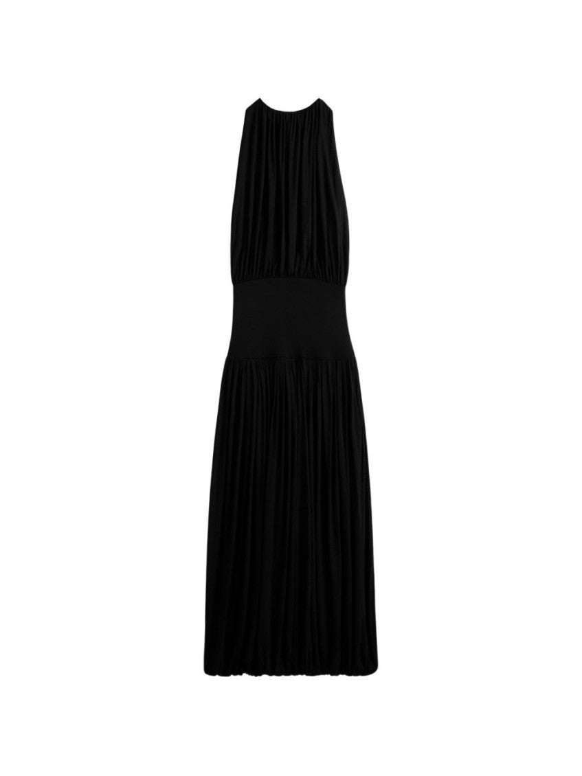 Black Round Neck Maxi Dress 1