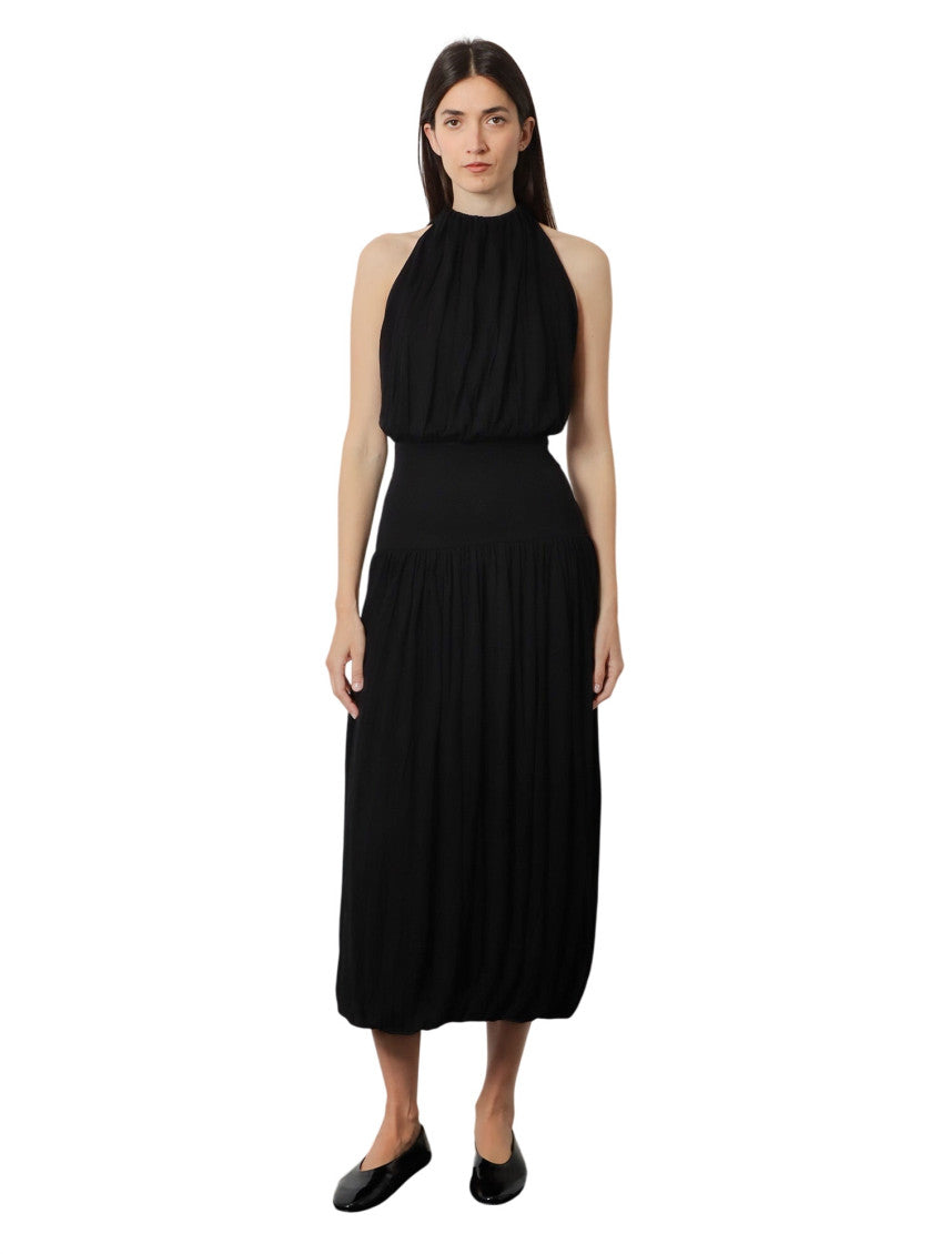 Black Round Neck Maxi Dress 2