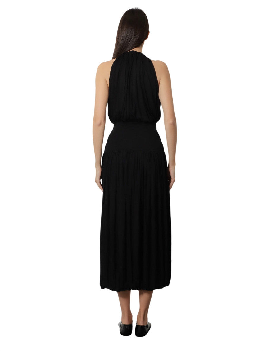 Black Round Neck Maxi Dress 3