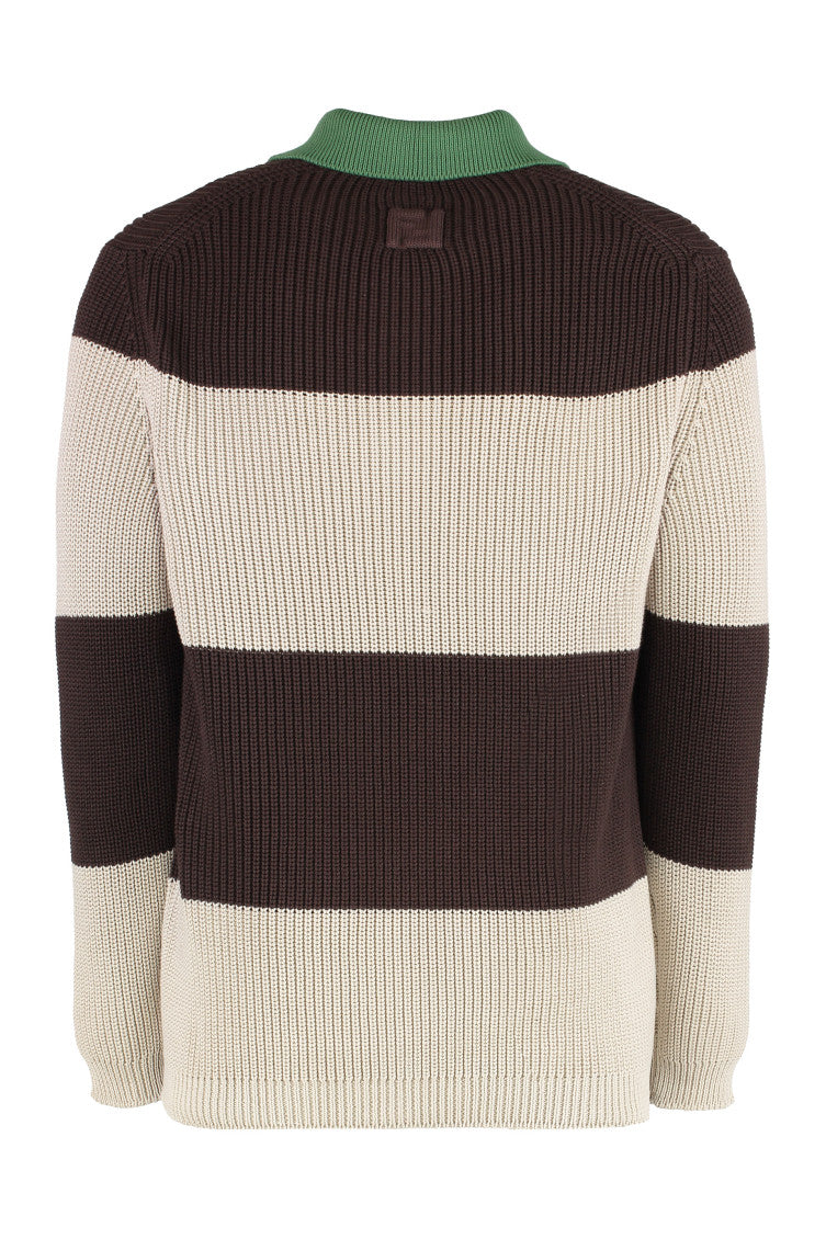 Multicolor Stripes Polo Sweater 2
