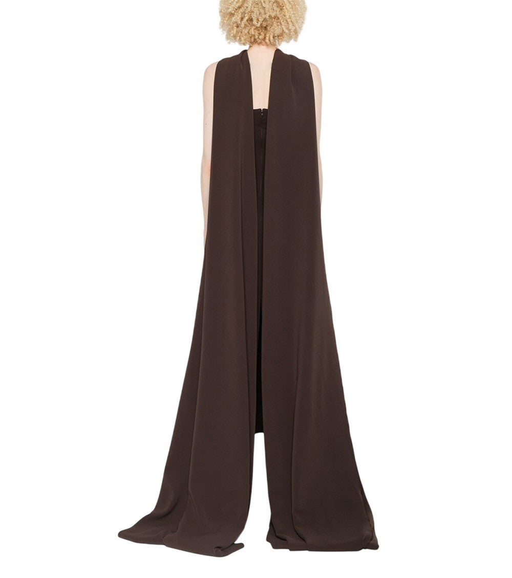 Brown Halter Neck Maxi Dress 3