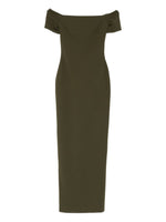Green Off Shoulder Maxi Dress 1
