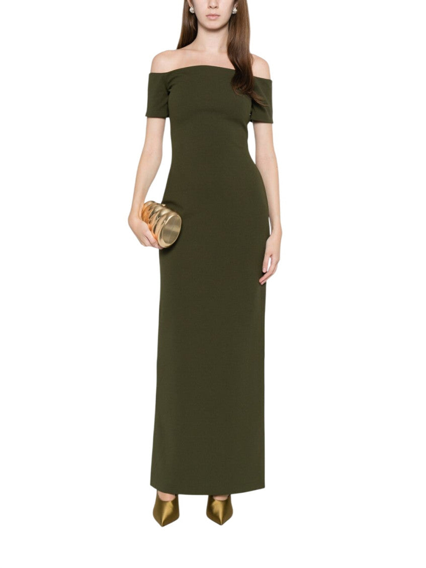 Green Off Shoulder Maxi Dress 2