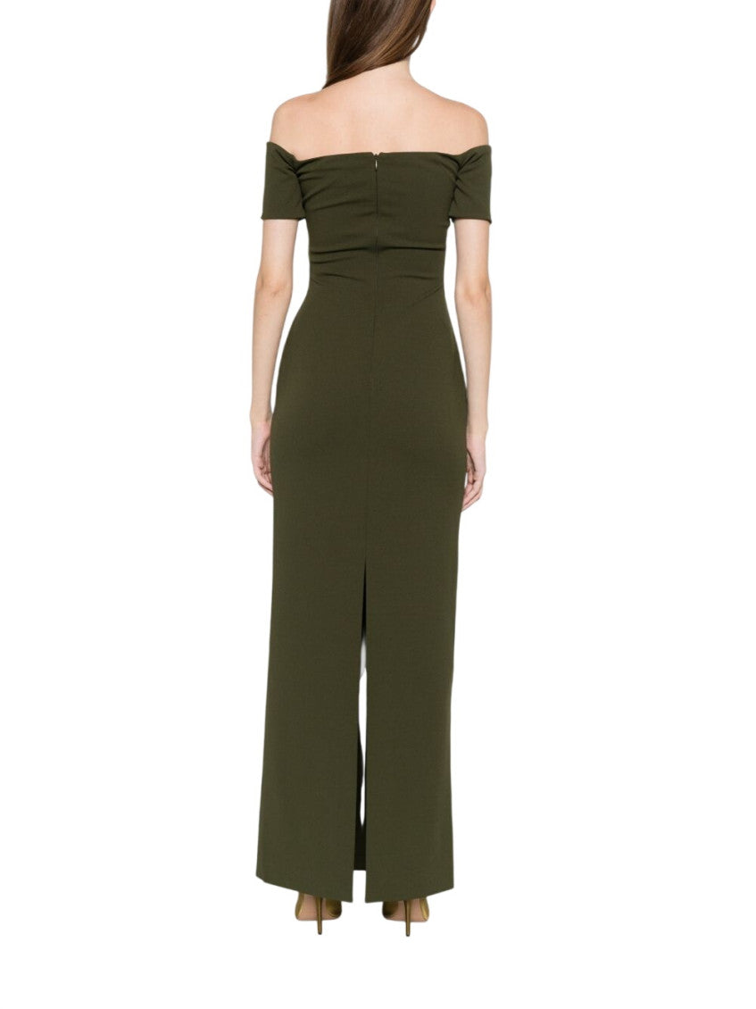 Green Off Shoulder Maxi Dress 3