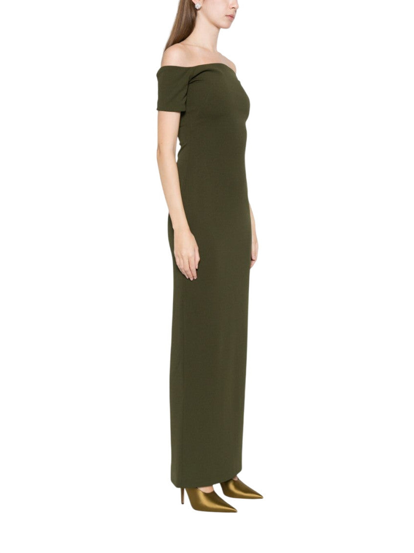 Green Off Shoulder Maxi Dress 4