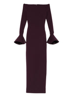 Purple Off Shoulder Maxi Dress 1
