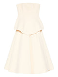White Strapless Midi Dress 1