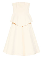 White Strapless Midi Dress 1