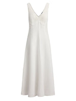 White Crochet V Neck Maxi Dress 1