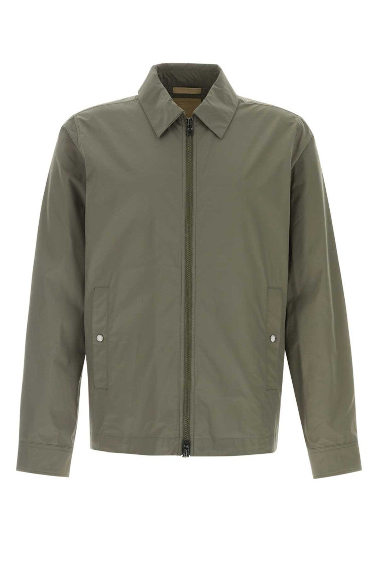 Green Solid Shirt Jacket 1