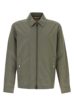Green Solid Shirt Jacket 1