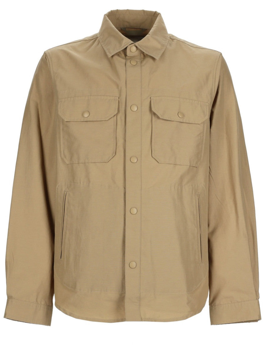 Beige Shirt Collar Jacket 1
