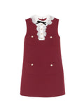 Red Round Neck Mini Dress 1