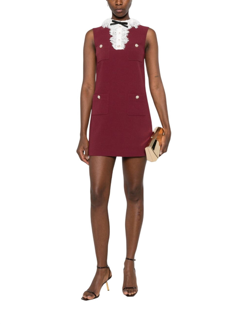 Red Round Neck Mini Dress 2