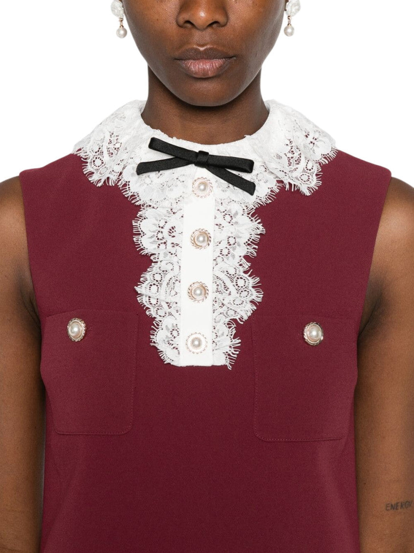 Red Round Neck Mini Dress 5