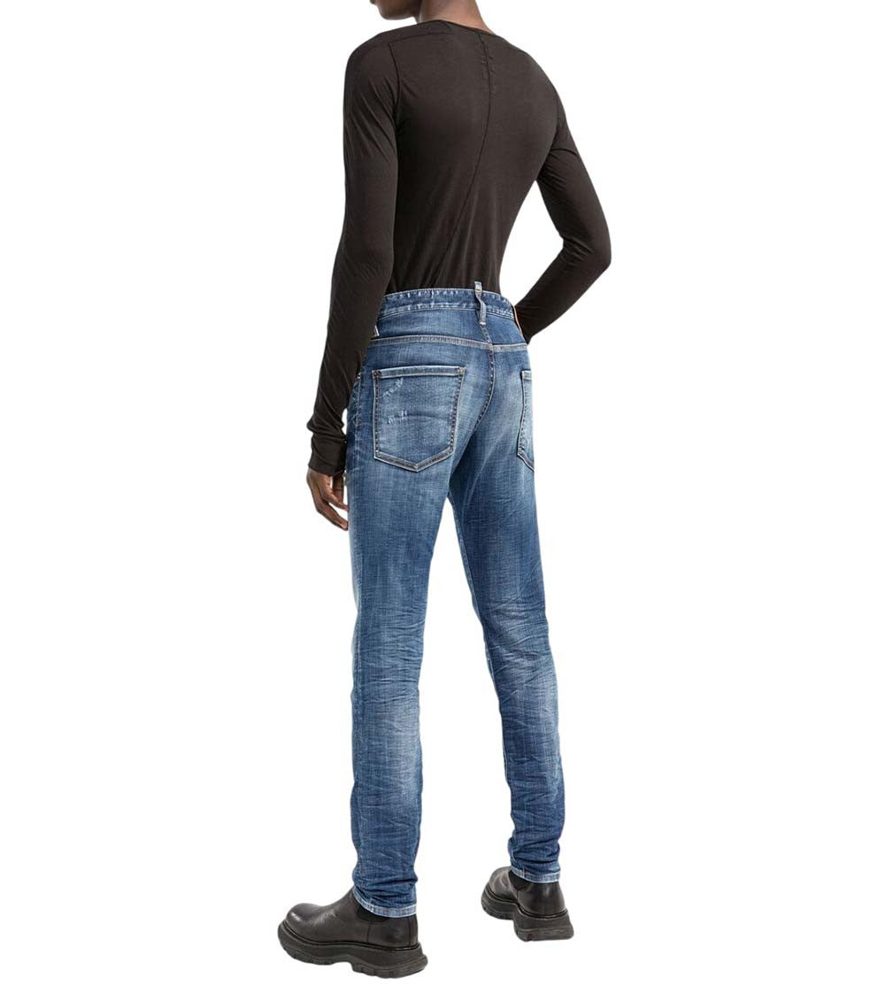 Blue Mid Rise Jeans 3