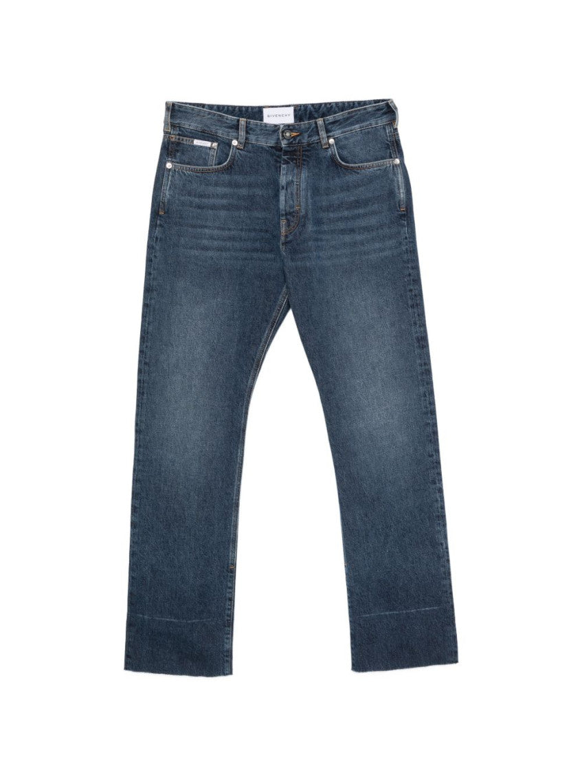 Blue Solid Regular Jeans 1