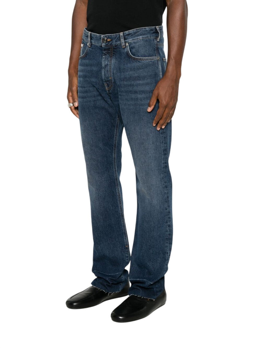 Blue Solid Regular Jeans 2