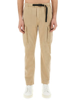 Beige Tapered Cargo Pants 1
