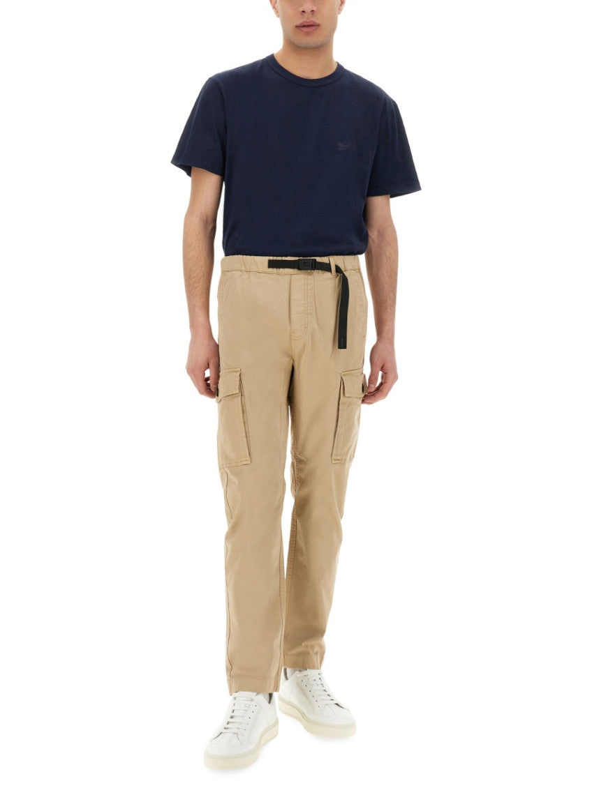 Beige Tapered Cargo Pants 2