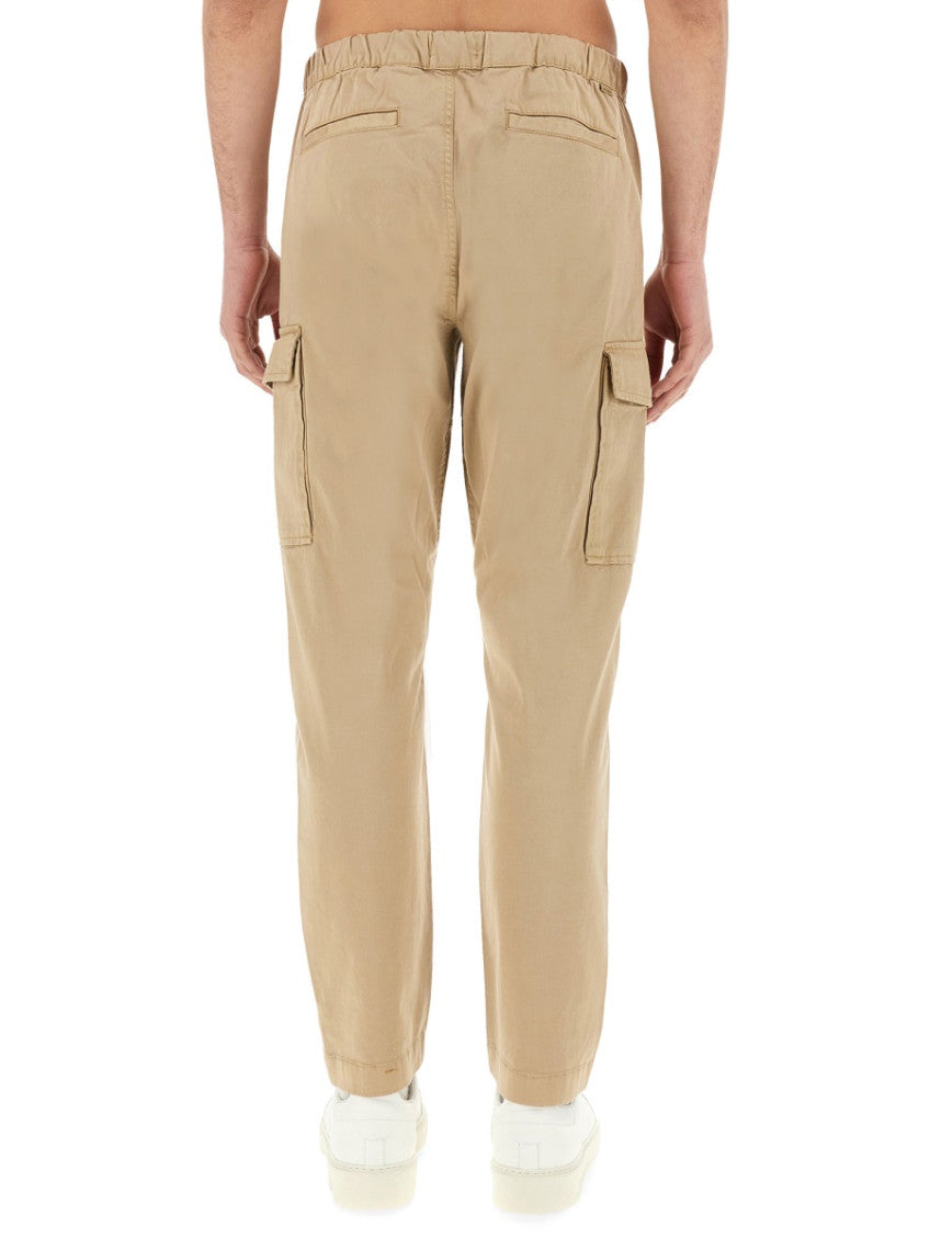 Beige Tapered Cargo Pants 3