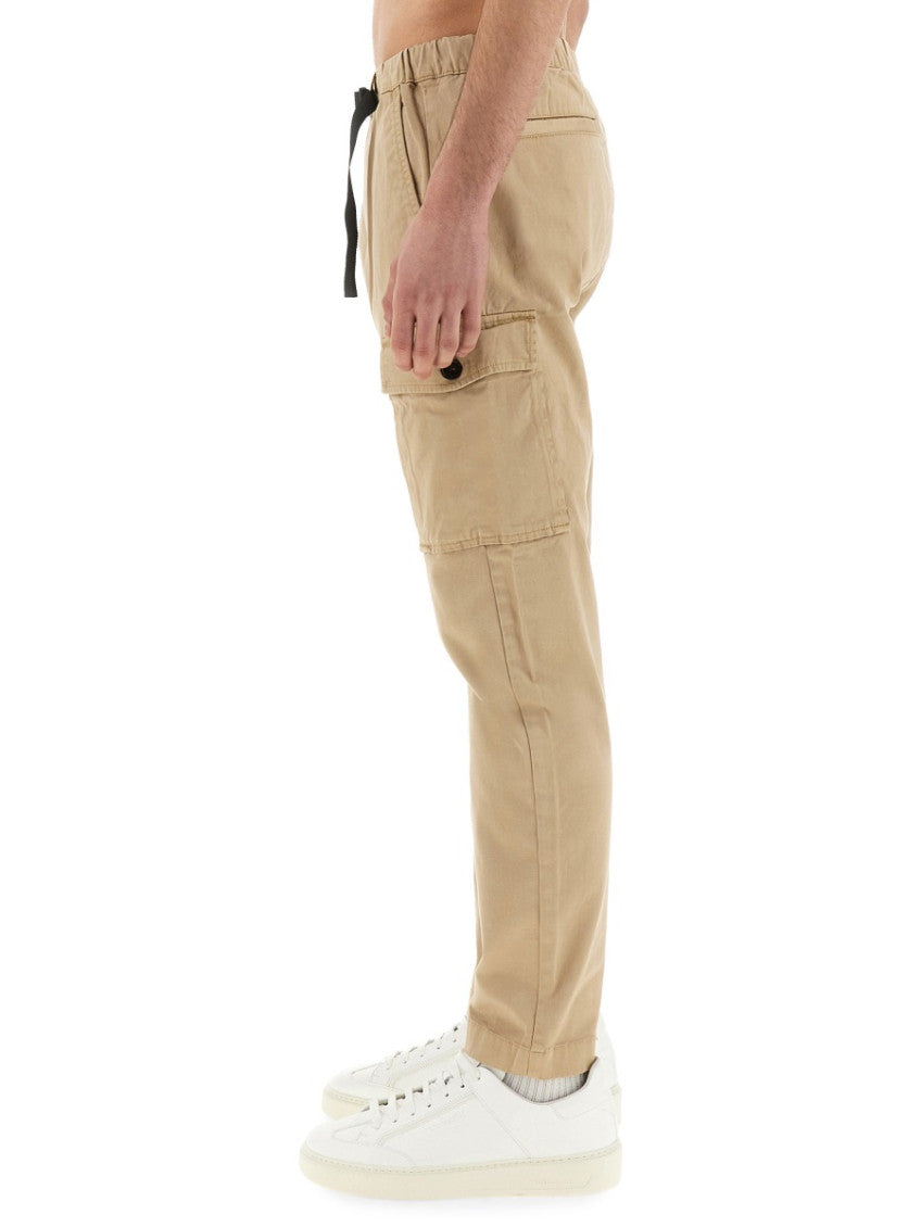 Beige Tapered Cargo Pants 4