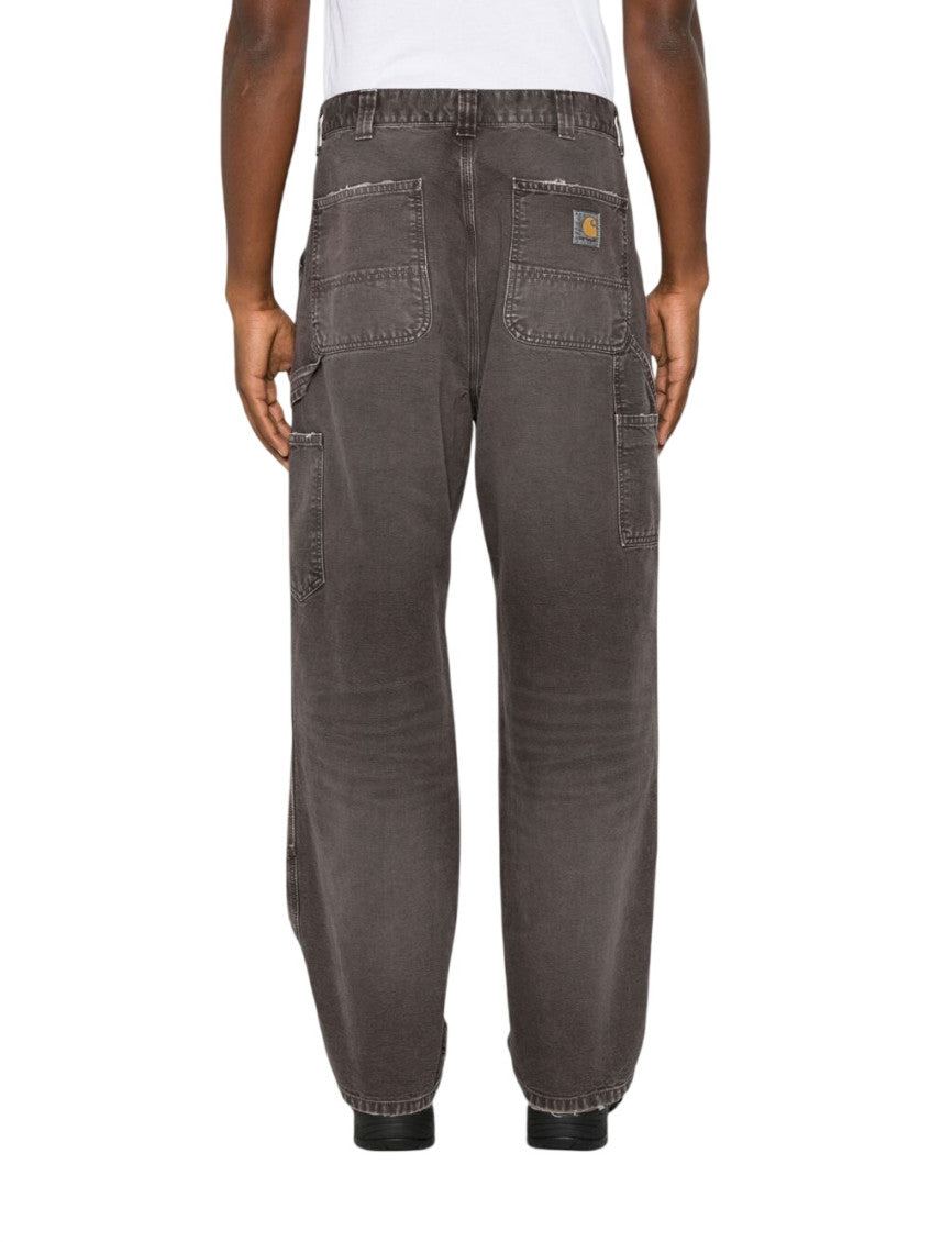 Brown Solid Cargo Trousers 3