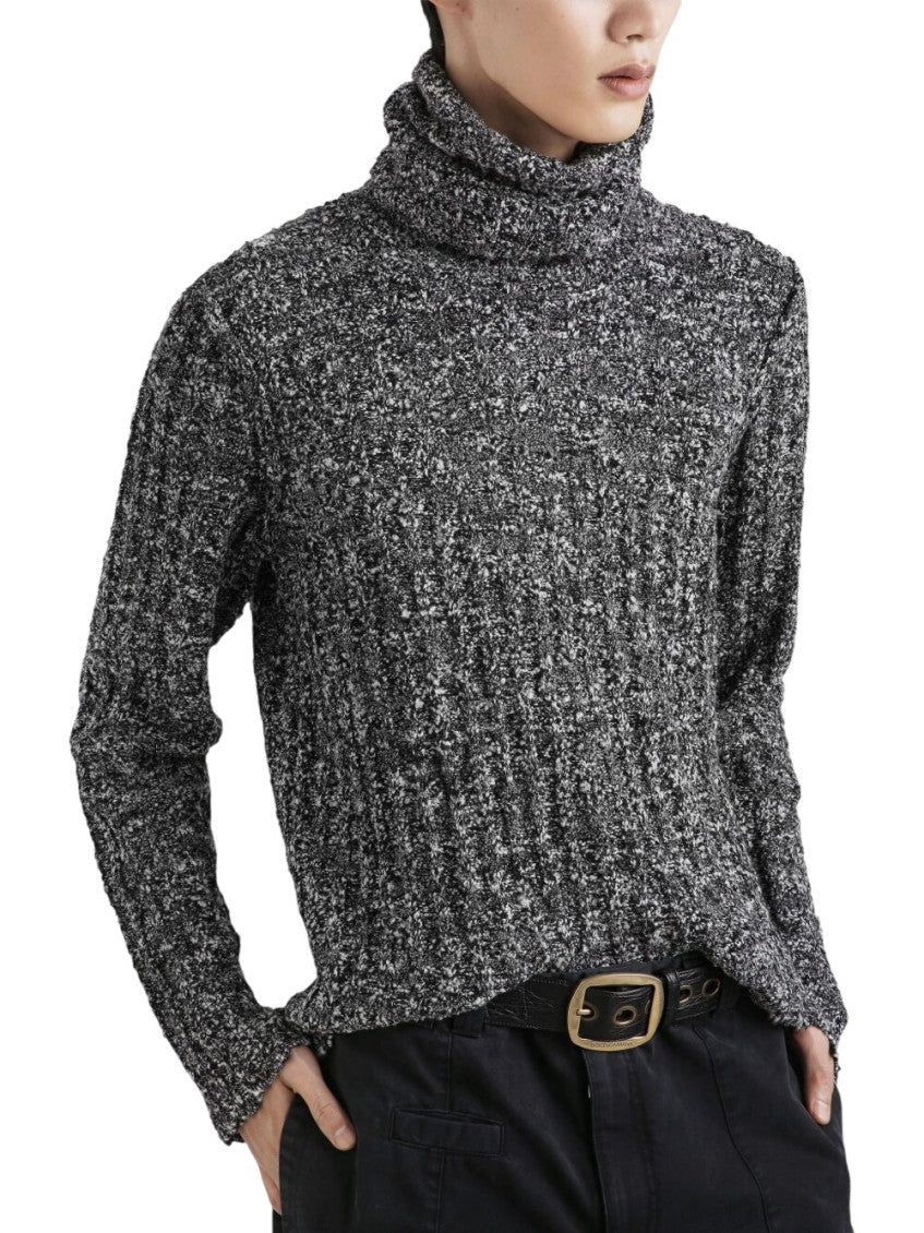 BlackWhite Turtle Neck Sweater 2