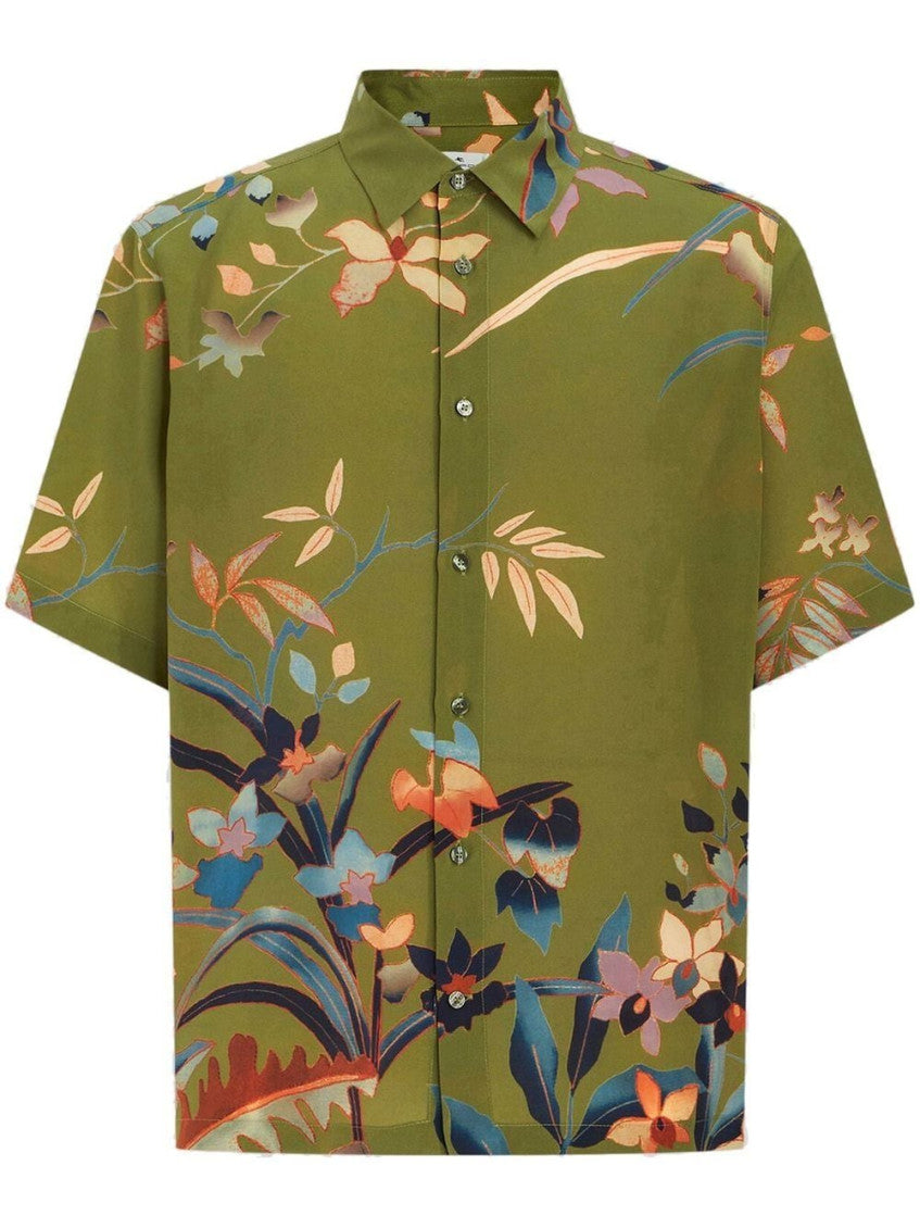 Green Regular Floral Shirt 1
