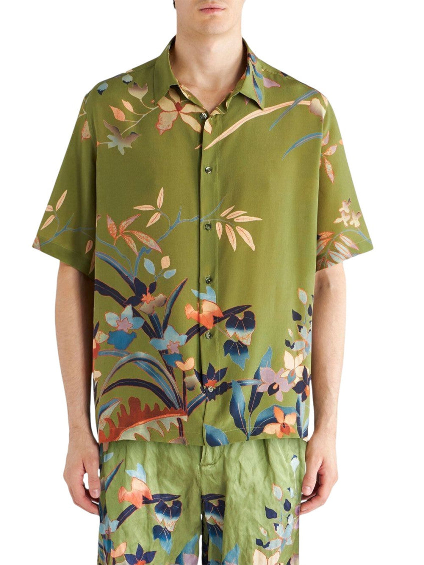 Green Regular Floral Shirt 2