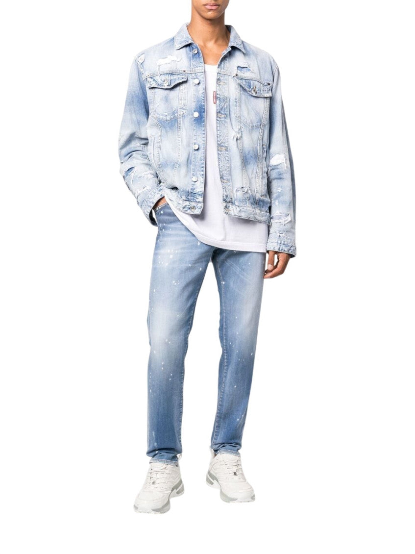 Blue Slim Mid Rise Jeans 2