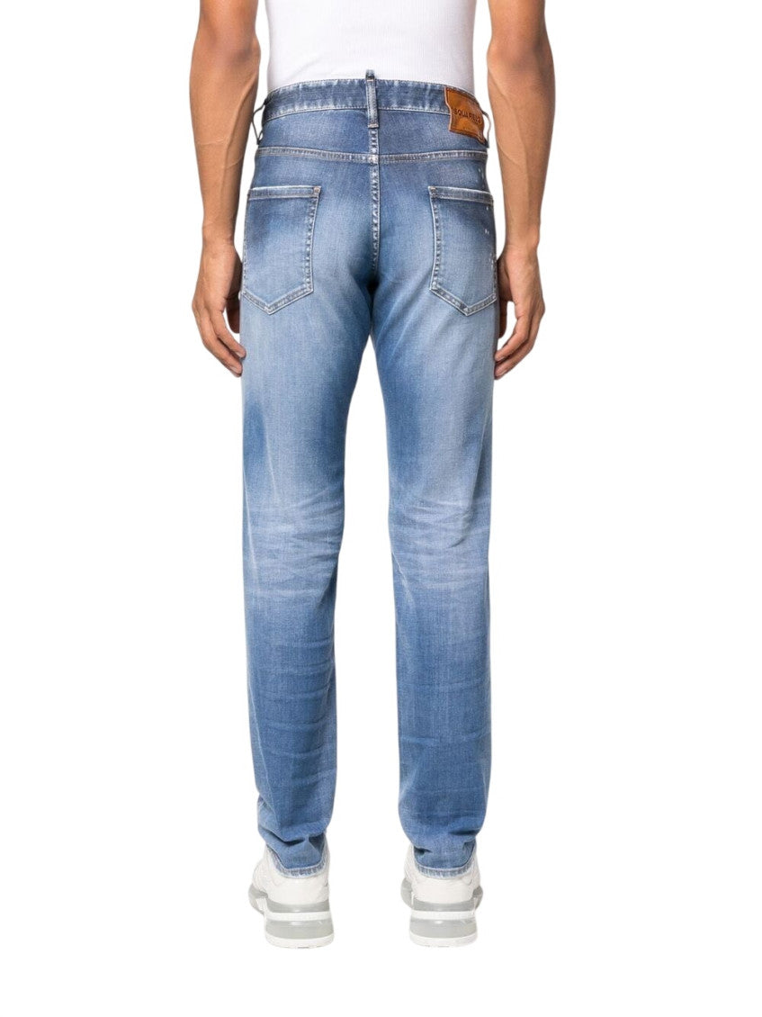 Blue Slim Mid Rise Jeans 3