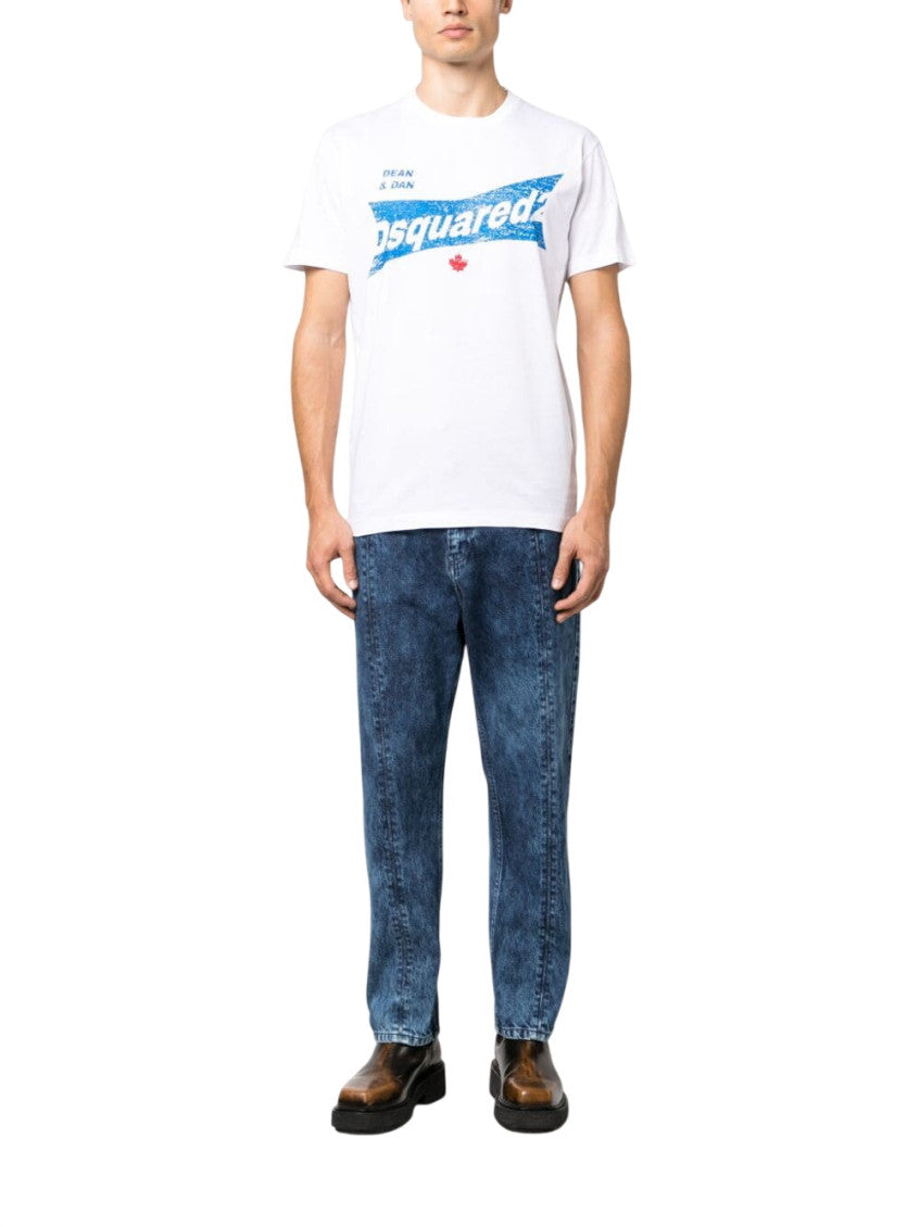 White Crew Neck T-Shirt 2