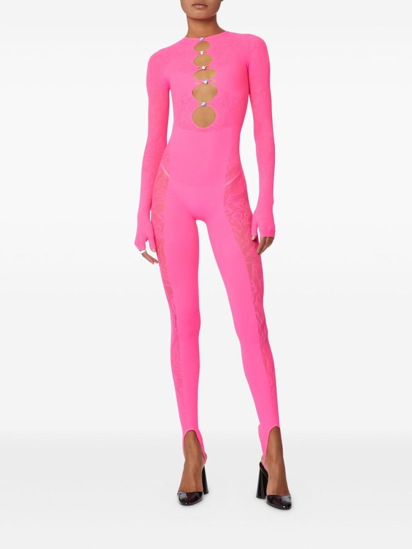 Pink Mesh Jumpsuit 1