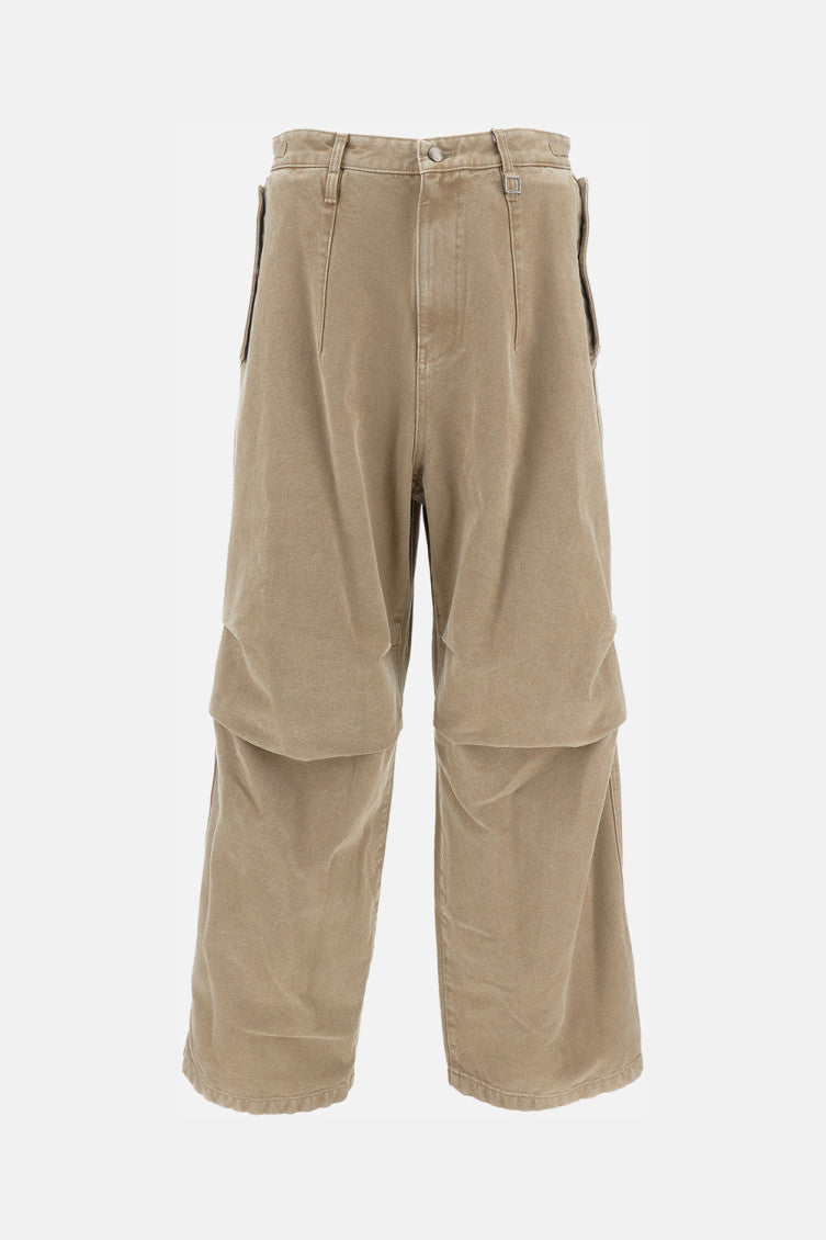 Beige Wide Leg Trousers 1
