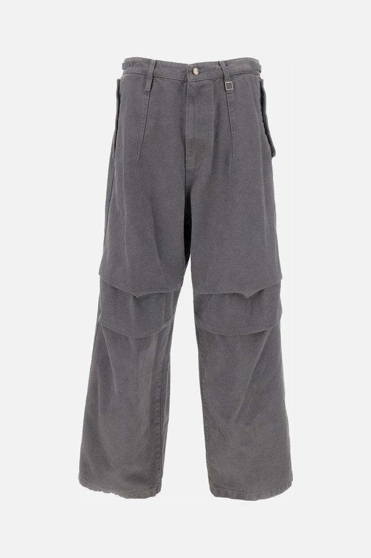 Grey Wide Leg Trousers 1