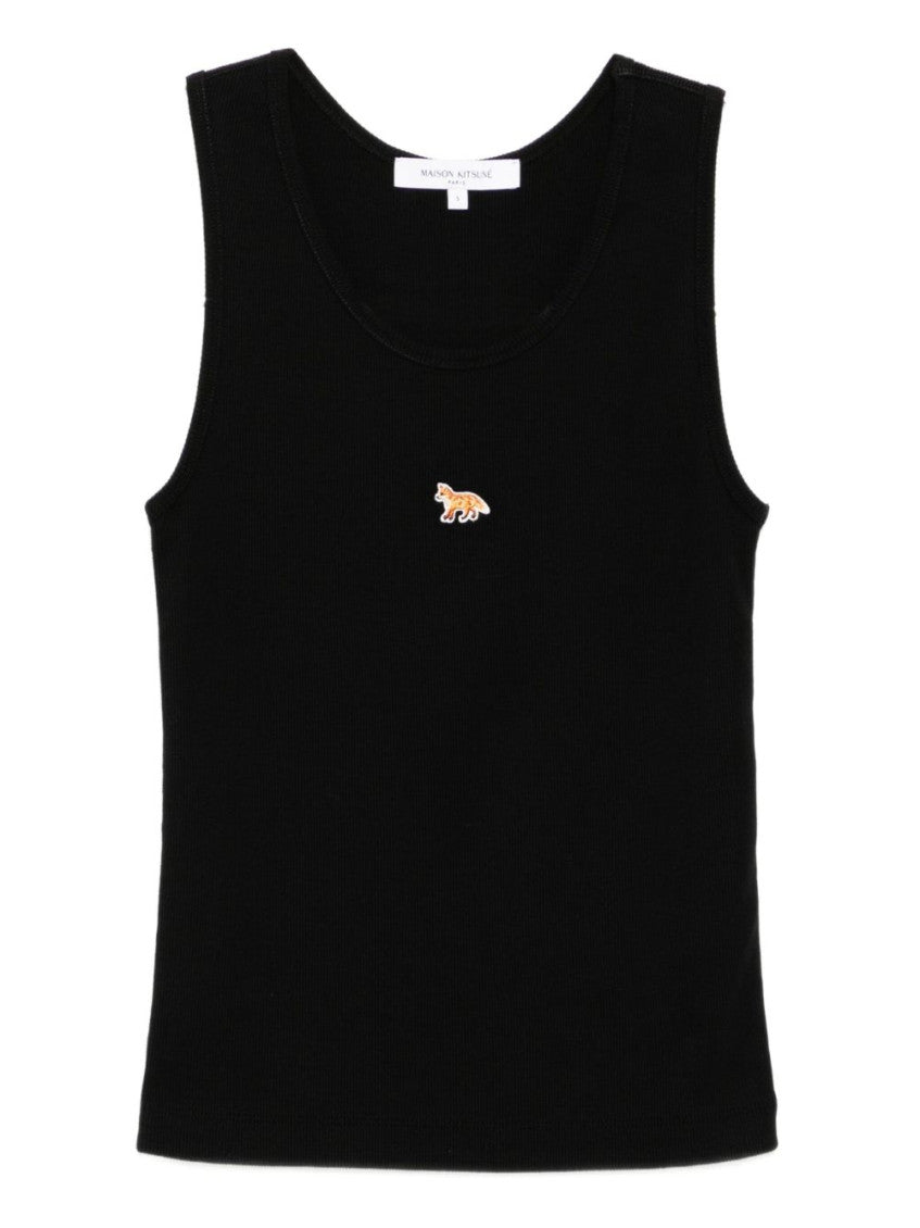 Black Baby Fox cotton tank top 1