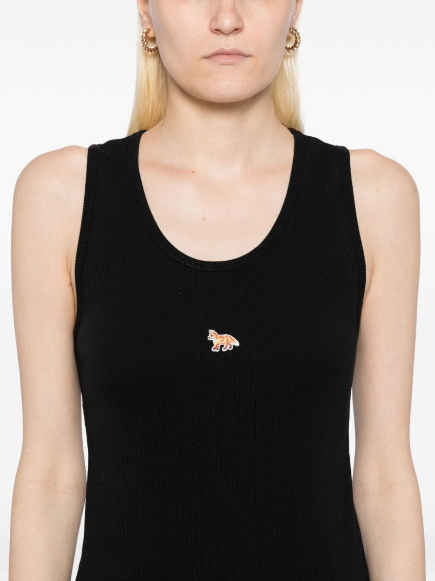 Black Baby Fox cotton tank top 2
