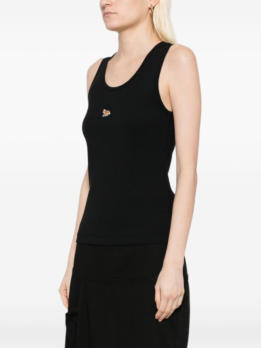 Black Baby Fox cotton tank top 5