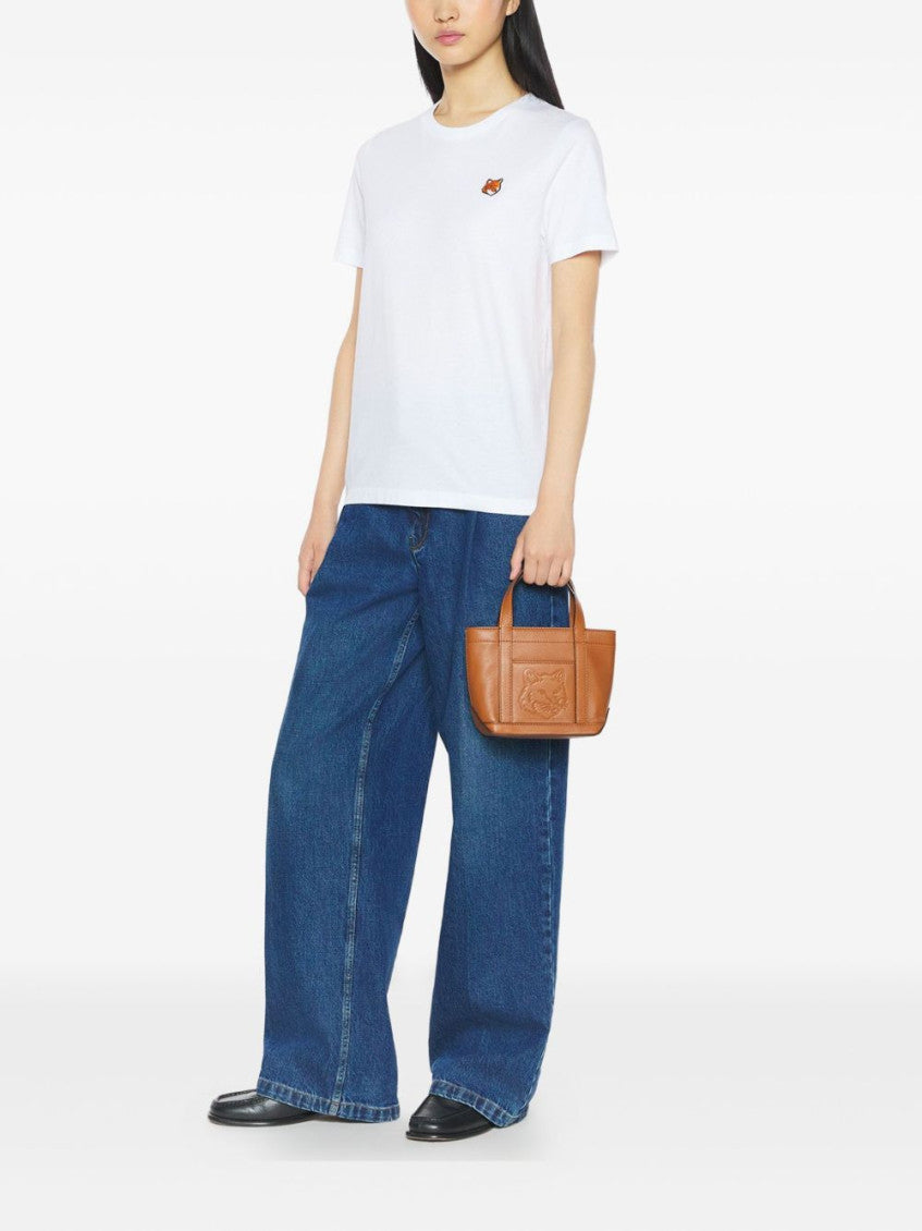 White Fox Head cotton t-shirt 2