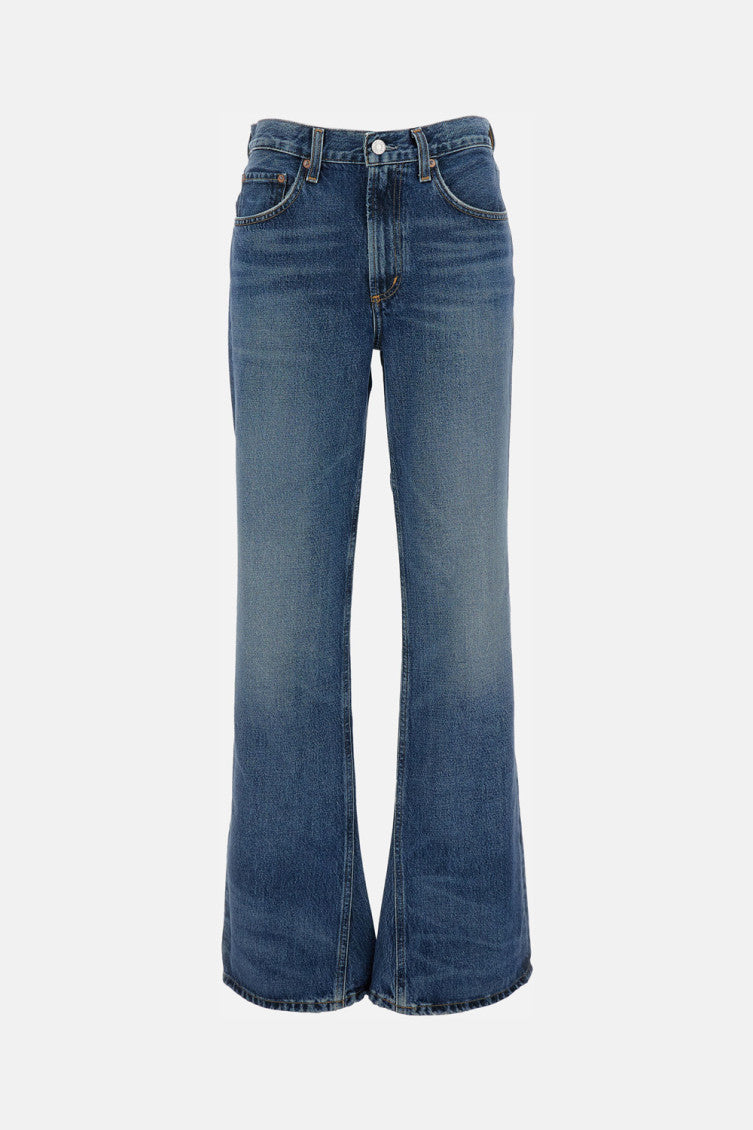 Dark Blue Wide Led Jeans 1