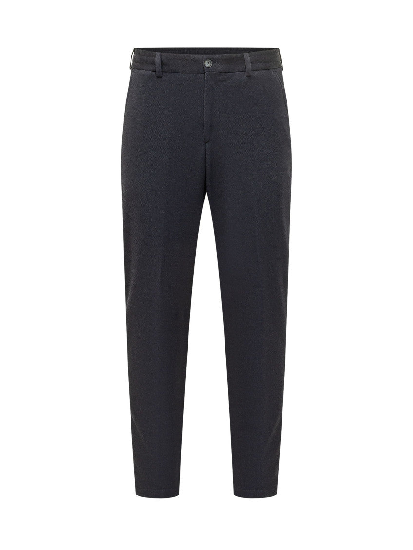 Black Flat Front Trousers 1