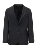 Black Notched Lapel Blazer 1