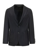 Black Notched Lapel Blazer 1