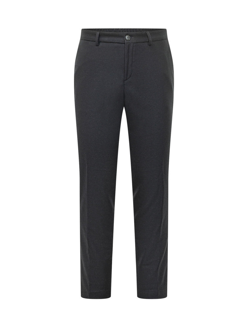 Black Flat Front Trousers 1