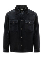 Black Textured Shirt Jacket 1