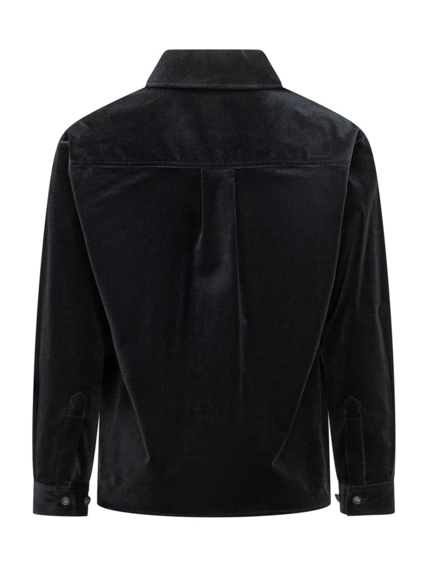 Black Textured Shirt Jacket 2