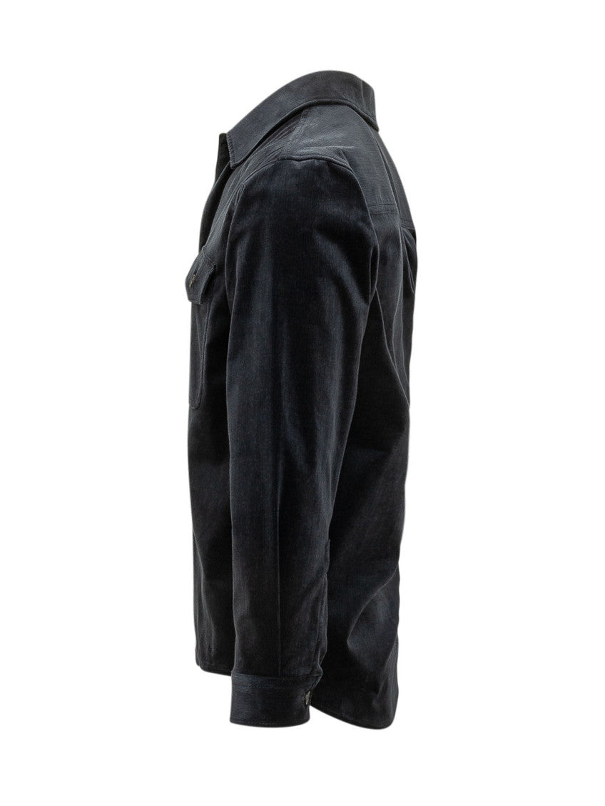 Black Textured Shirt Jacket 3